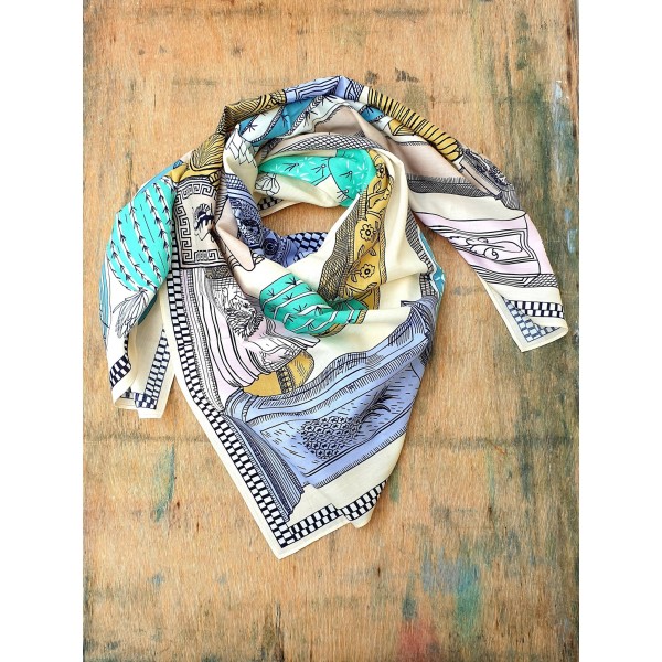 Inoui Editions medvilnės ir viskozės skara TEQUILA WHITE